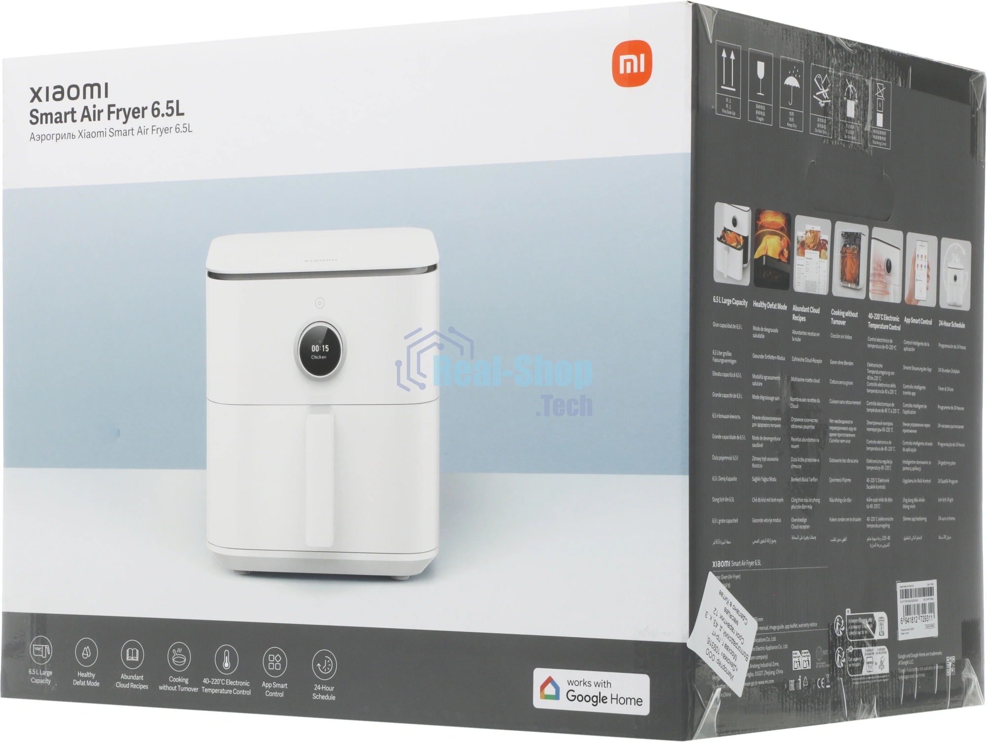 Аэрогриль Xiaomi Mi Smart Air Fryer 6.5L EU белый, 1800 Вт, 6.5 л, сенсор, 12 программ