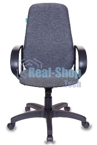 Кресло руководителя Бюрократ CH-808AXSN/Grey темно-серый 10-128 ткань, крестовина пластиковая