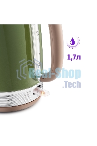 Чайник электрический Kitfort KT-6110 1.7л. 2200Вт зеленый (корпус: нержавеющая сталь)