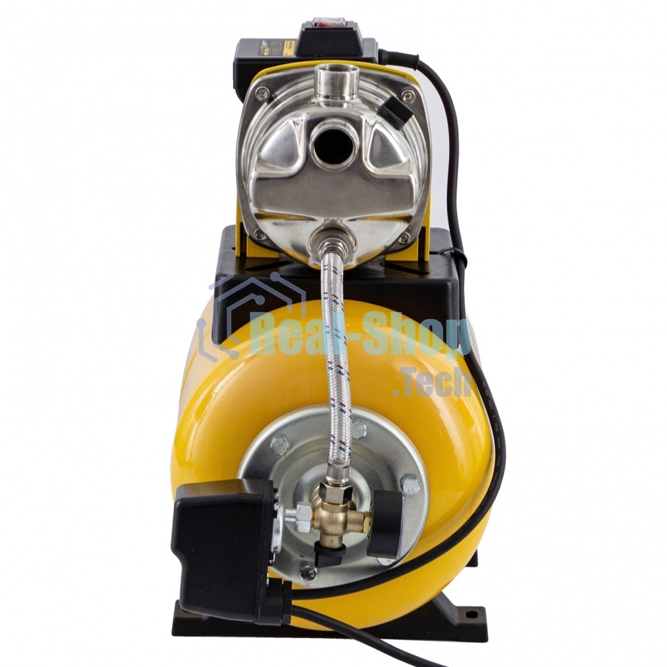 Насосная станция Denzel PS1000X, 1000 Вт, 3500 л/ч, ресивер 24 л, подъем 44 м, нержавейка