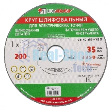 Круг шлифовальный, 200 х 20 х 32 мм, 63С, F60, K (Луга) Россия
