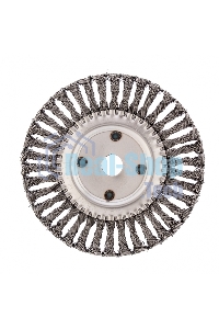 Щетка для УШМ Сибртех, 200 мм, посадка 22,2 мм, Плоская, крученая проволока 0,5 мм