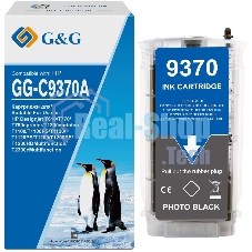 Картридж струйный G&G GG-C9370A фото черный (130 мл) для HP Designjet T610, T770, T790eprinter, T1300eprinter, T1100, T1100PS, T1120, T1120PS, T1200, T1200PS, T1200HDMultifunction, T2300eMultifunction