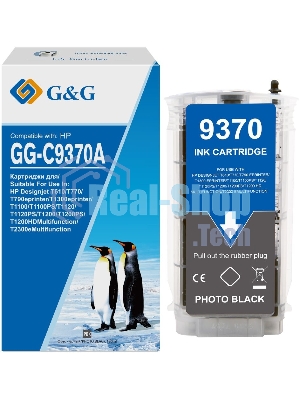 Картридж струйный G&G GG-C9370A фото черный (130 мл) для HP Designjet T610, T770, T790eprinter, T1300eprinter, T1100, T1100PS, T1120, T1120PS, T1200, T1200PS, T1200HDMultifunction, T2300eMultifunction