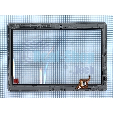 Сенсорное стекло (тачскрин) FCB0491-2015, черное с рамкой