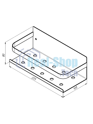 Кухонный органайзер Rexant настенный, монтаж без сверления, черный