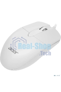 Мышь проводная Acer OMW300 белый, 1200 dpi, USB, кнопки - 3