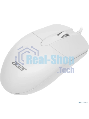 Мышь проводная Acer OMW300 белый, 1200 dpi, USB, кнопки - 3