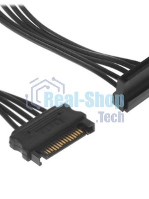 Кабель Cablexpert Кабеля питания SATA, 4x15pin(M)/15pin(F), 40 см (CC-SATAMF-03)