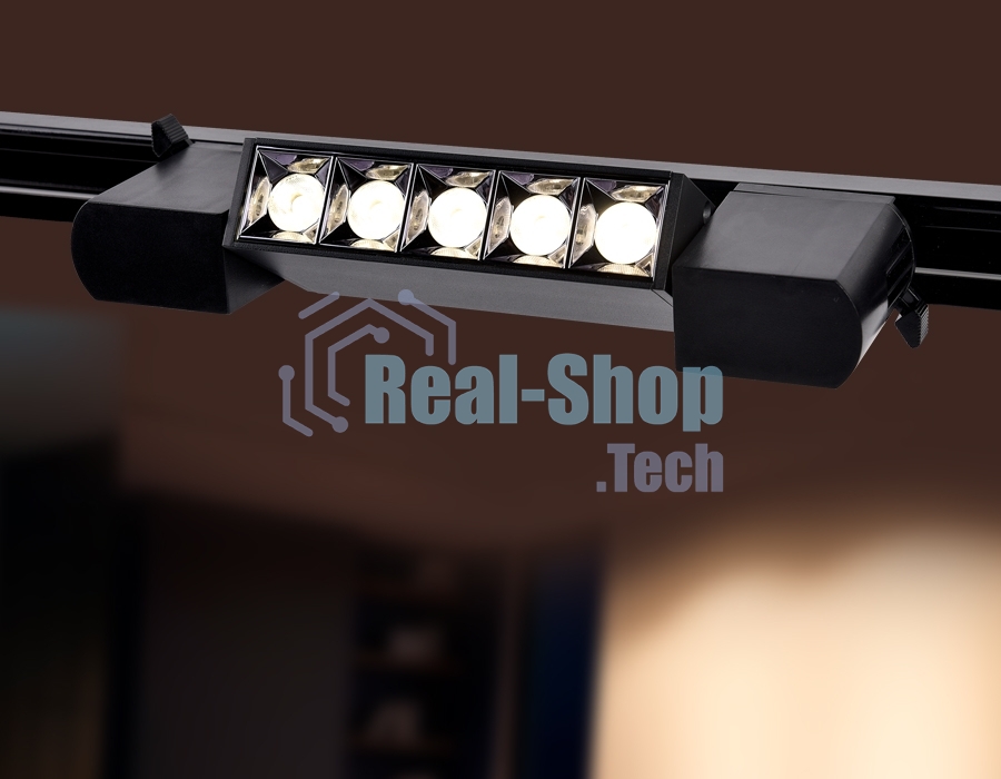 Трековый однофазный светодиодный светильник Ambrella light GL6688 BK черный LED 6W 4200K 24°