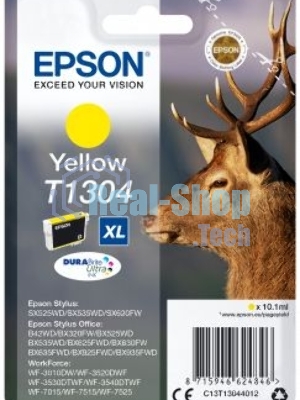 Картридж струйный Epson C13T13044012 желтый для Epson SX525WD/SX535WD/B42WD/BX320FW/BX625FWD/BX635FWD/WF-7015/7515/7525 (10.1мл)