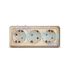 Розетка 3-м ОП Олимп с заземл. сосна UNIVersal 1173