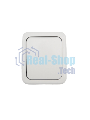 Выключатель одноклавишный Kranz Mini OG открытой установки, IP54 белый