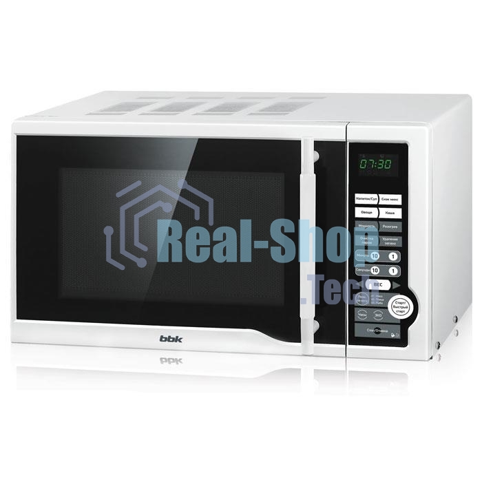 Микроволновая печь BBK 20MWS-770S/W белый, 20 л, 700 Вт, переключатели - кнопки