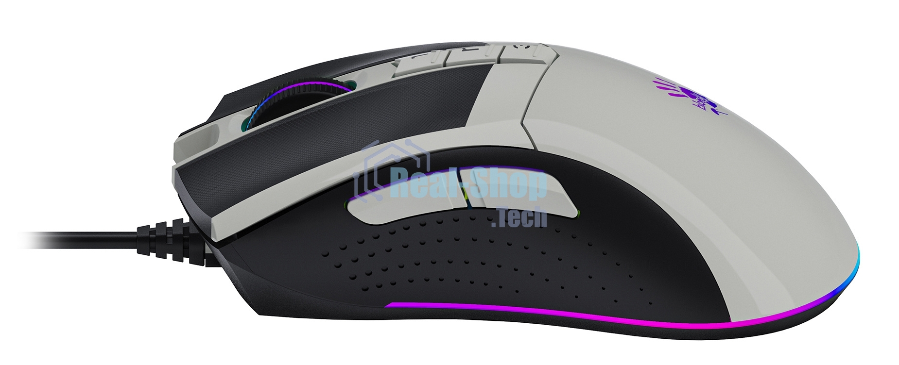 Мышь проводная A4Tech Bloody W90 Max белый/черный, 10000 dpi, USB, кнопки - 10
