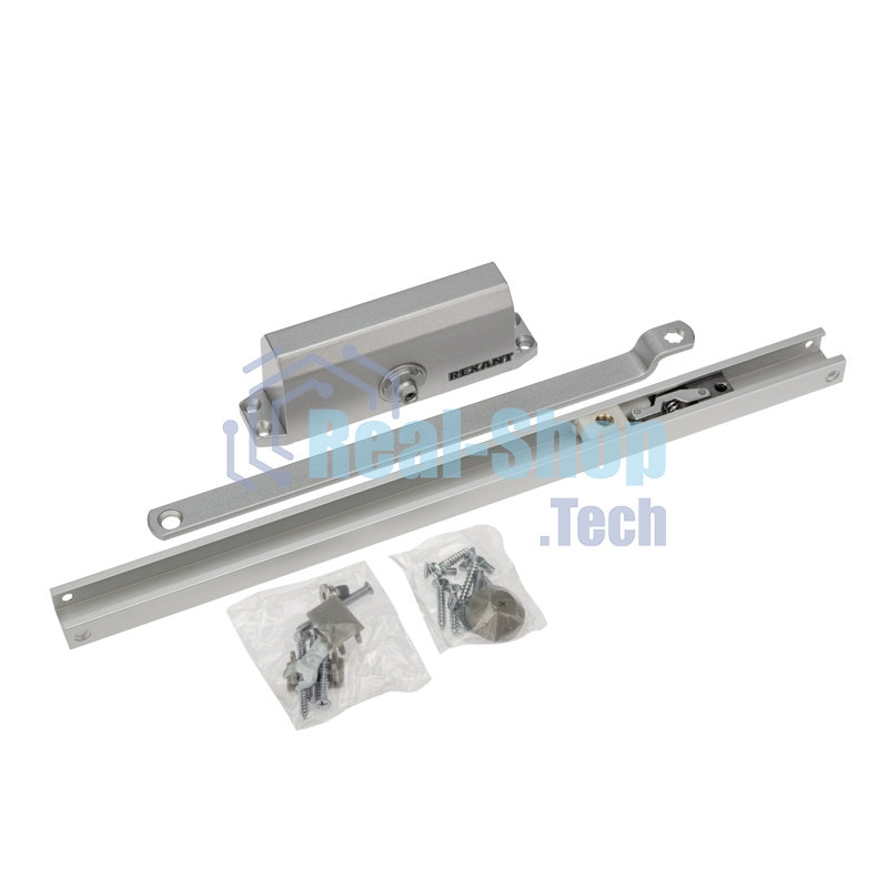 Доводчик дверной Rexant со скользящей тягой для установки на дверь весом до 65 кг