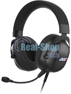 Гарнитура Acer AHW122 чёрный, проводная, USB, подсветка