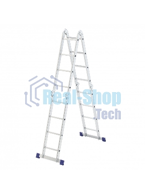 Лестница шарнирная алюминиевая Сибртех, 4х4
