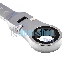 Ключ комбинированный трещоточный Matrix 27 мм, CrV, шарнирный, зерк.хром