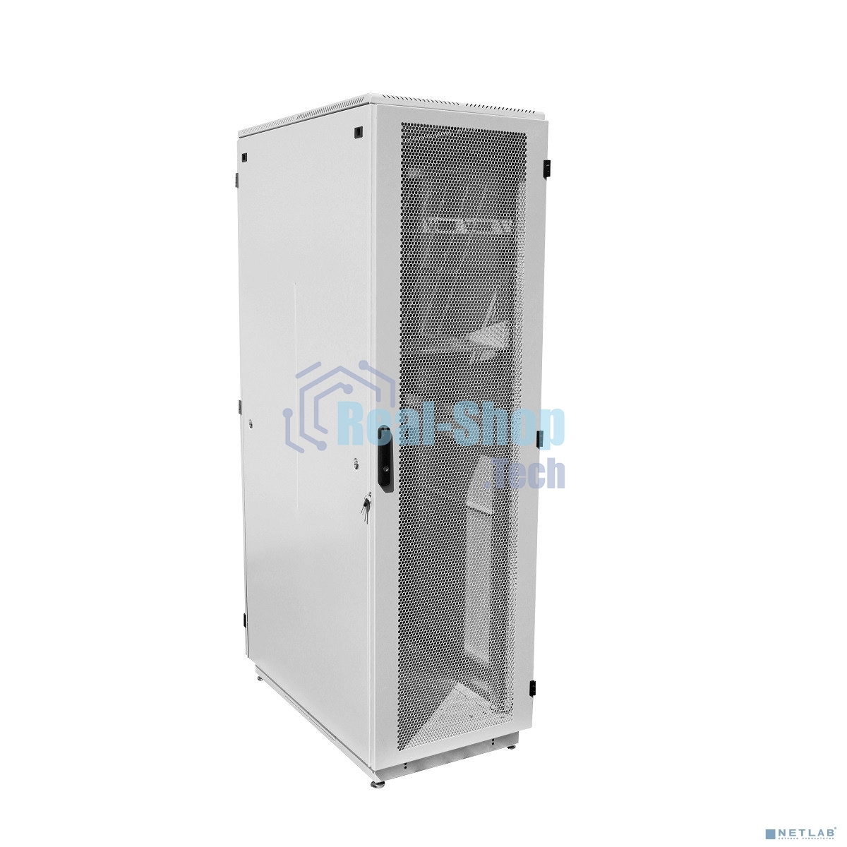 Шкаф телеком. напольный 42U (600x600) дверь перфорированная (ШТК-М-42.6.6-4ААА) (3 коробки)