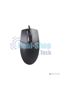 Мышь проводная A4Tech OP-730D черный, 1200 dpi, USB, кнопки - 4