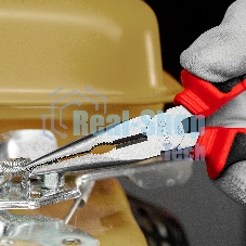 Длинногубцы прямые Matrix, 160 мм, хром-ванадий, двухкомпонентные рукоятки