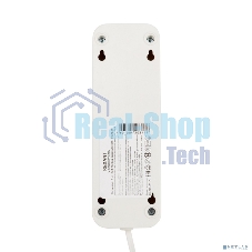 Удлинитель Rexant 3 гнезда, 3 м, 2х0.75 мм², б/з, белый (Сделано в России)