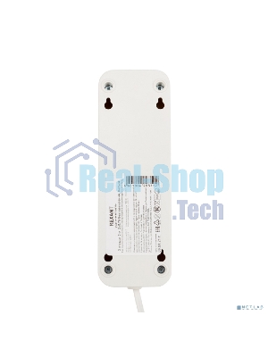 Удлинитель Rexant 3 гнезда, 3 м, 2х0.75 мм², б/з, белый (Сделано в России)