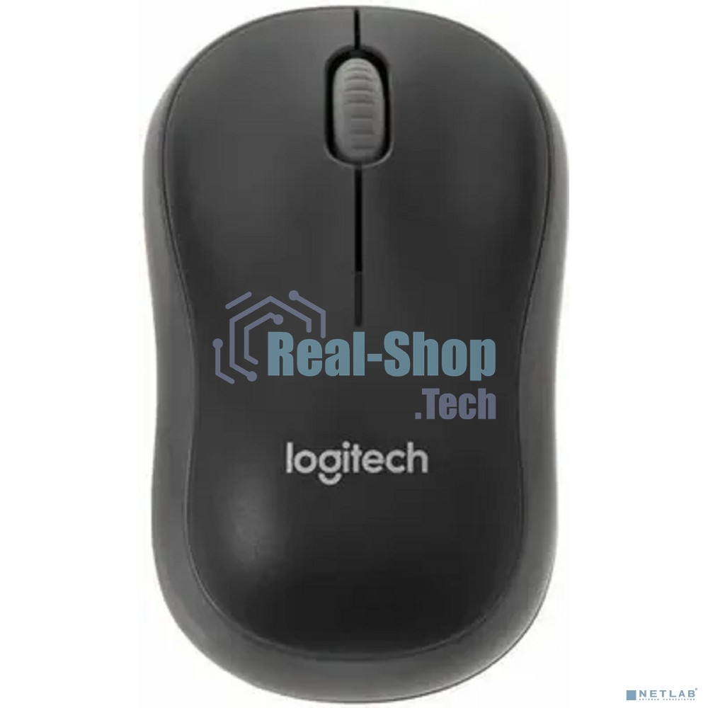 Мышь беспроводная Logitech M186 черный/серый, 1000 dpi, радиоканал, USB, кнопки - 3