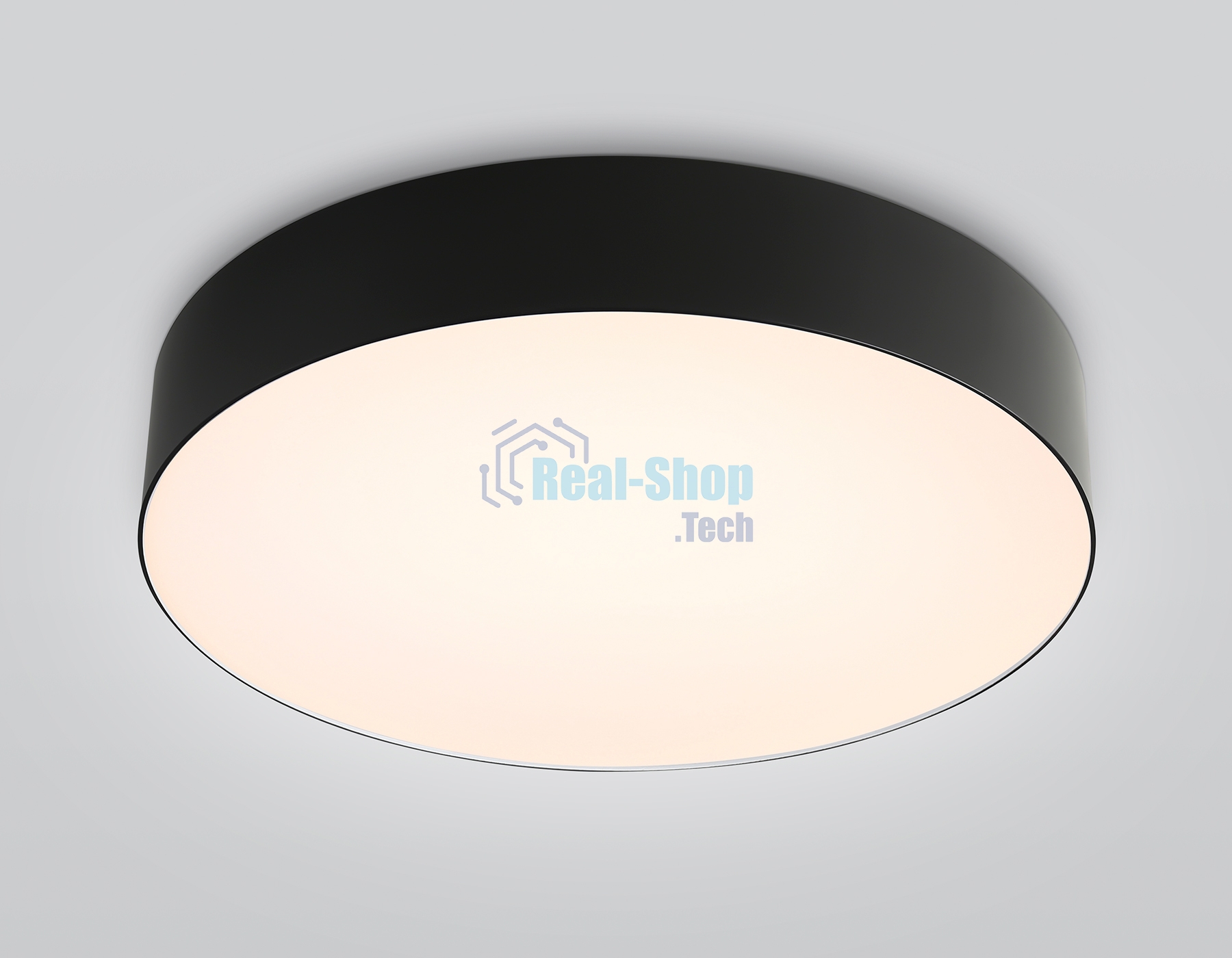 Потолочный светодиодный светильник Ambrella light FZ1360 BK черный IP20 40W 3000-6500K 390*80 (ПДУ ИК)