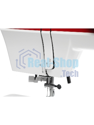 Швейная машина Janome 1522RD белый/красный, электромеханическая, вертикальный качающийся, 25 операций, петля автомат