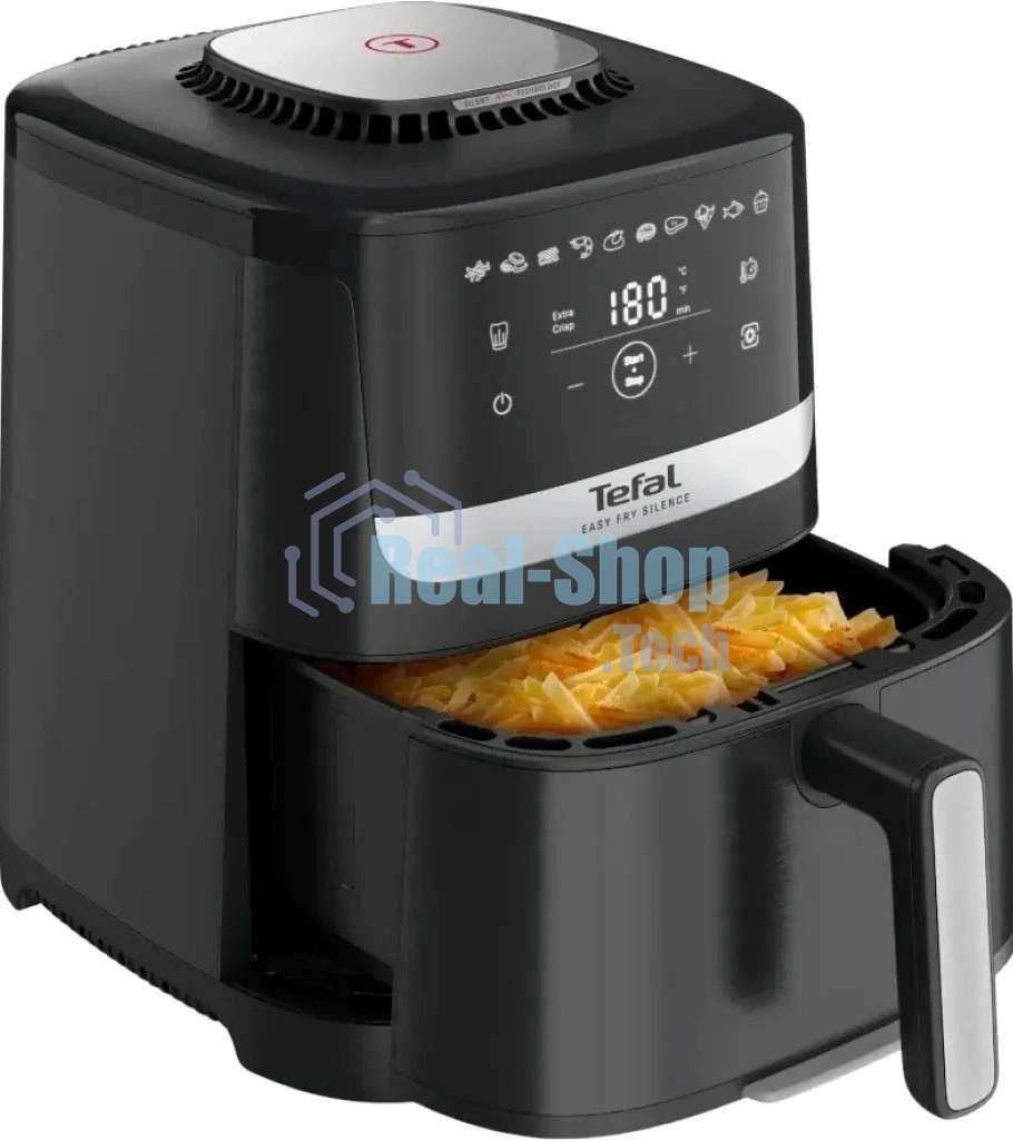 Аэрогриль Tefal EY5528E0 черный, 1670 Вт, 5 л, сенсор, 10 программ