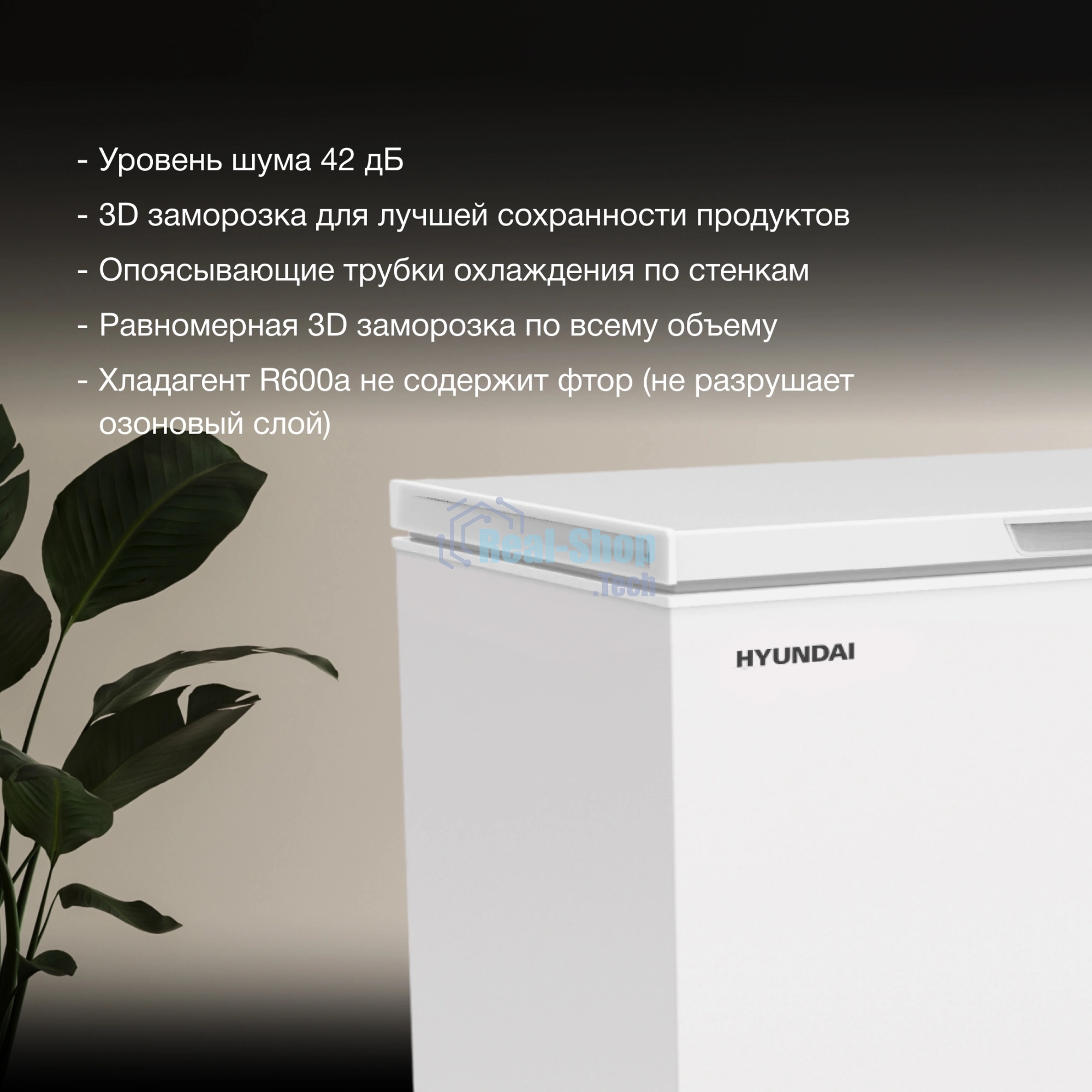 Морозильный ларь Hyundai CH35081 белый, 302л