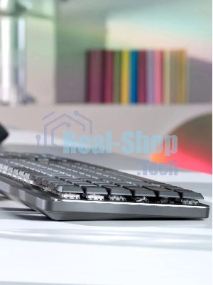 Клавиатура Logitech MX Mechanical механическая черный USB беспроводная BT/Radio slim LED (920-010766)