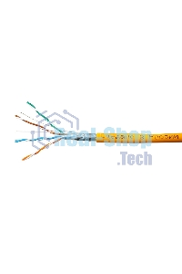 Кабель SkyNet Premium FTPнг-LSZH 4x2x0,51, низкое дымовыделение, нулевое содержание галогенов, медный, FLUKE TEST, кат.5e, однож., 305 м, box, оранжевый