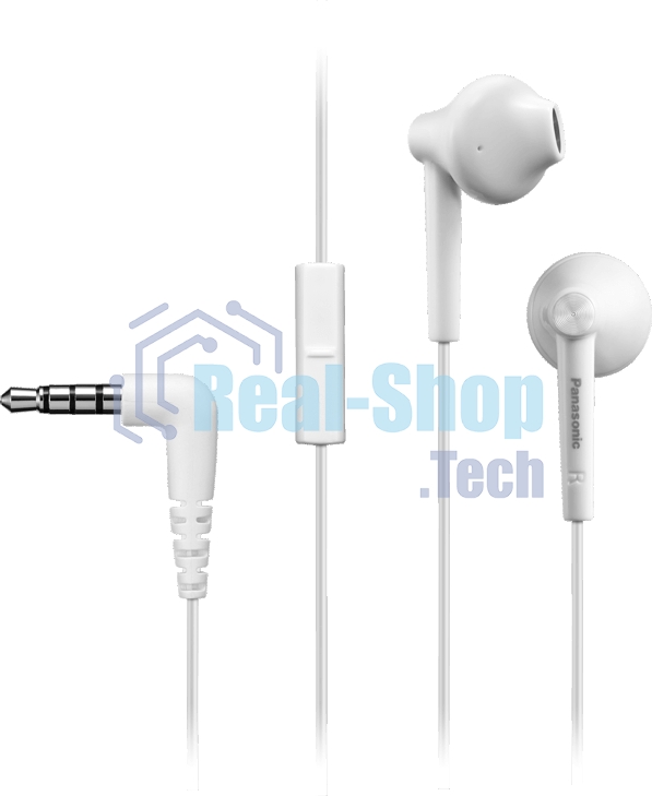 Наушники Panasonic RP-TCM55GC-W внутриканальные 10-24000Гц 1.2м 3.5мм 109дБ микрофон белые