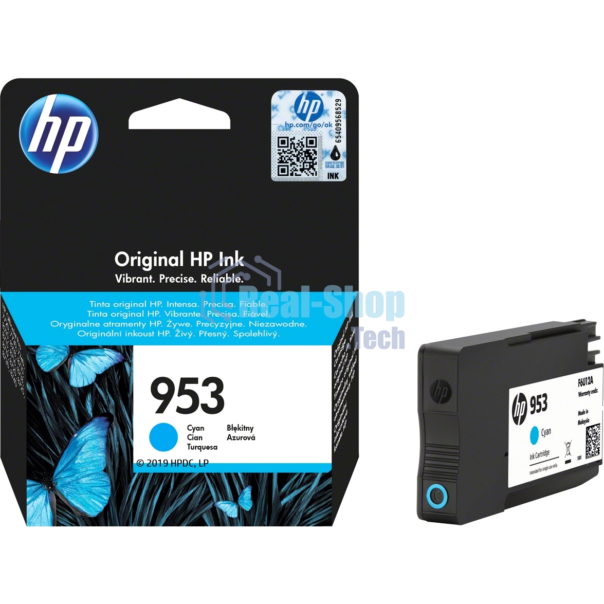Картридж струйный HP 953 F6U12AE голубой для HP OJP 8710/8715/8720/8730/8210/8725 (630 стр.)