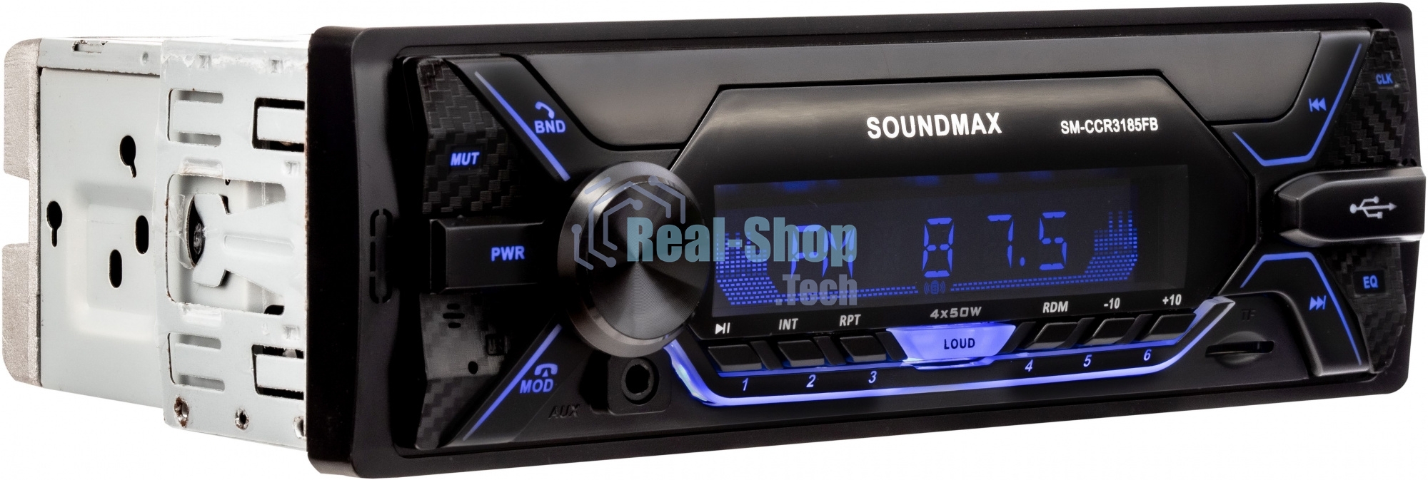 Автомагнитола Soundmax SM-CCR3185FB, 1 DIN, Bluetooth, USB Type-A, AUX