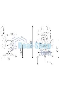 Кресло руководителя Бюрократ AURA/BROWN коричневый, кожа, крестовина алюминий