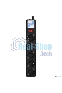 Сетевой фильтр Powercube SPG5-С3 3 м (5 розеток) черный (коробка)