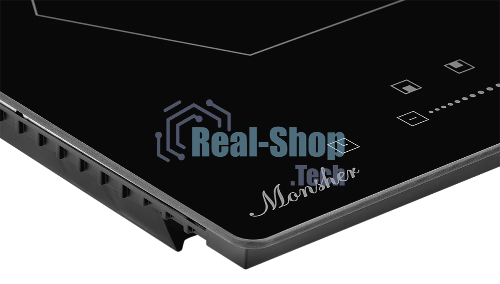 Индукционная варочная панель домино MONSHER MHI 3002, Стеклокерамика KANGER, ширина 30 см, 2 индукционные зоны нагрева: 1 зона 1,2 кВт/Booster 1.5 кВт, 2 зона 2 кВт/Booster 2.3 кВт, электронное сенсорное управление, 3 цифровых дисплея, 9-ступенчатая настр