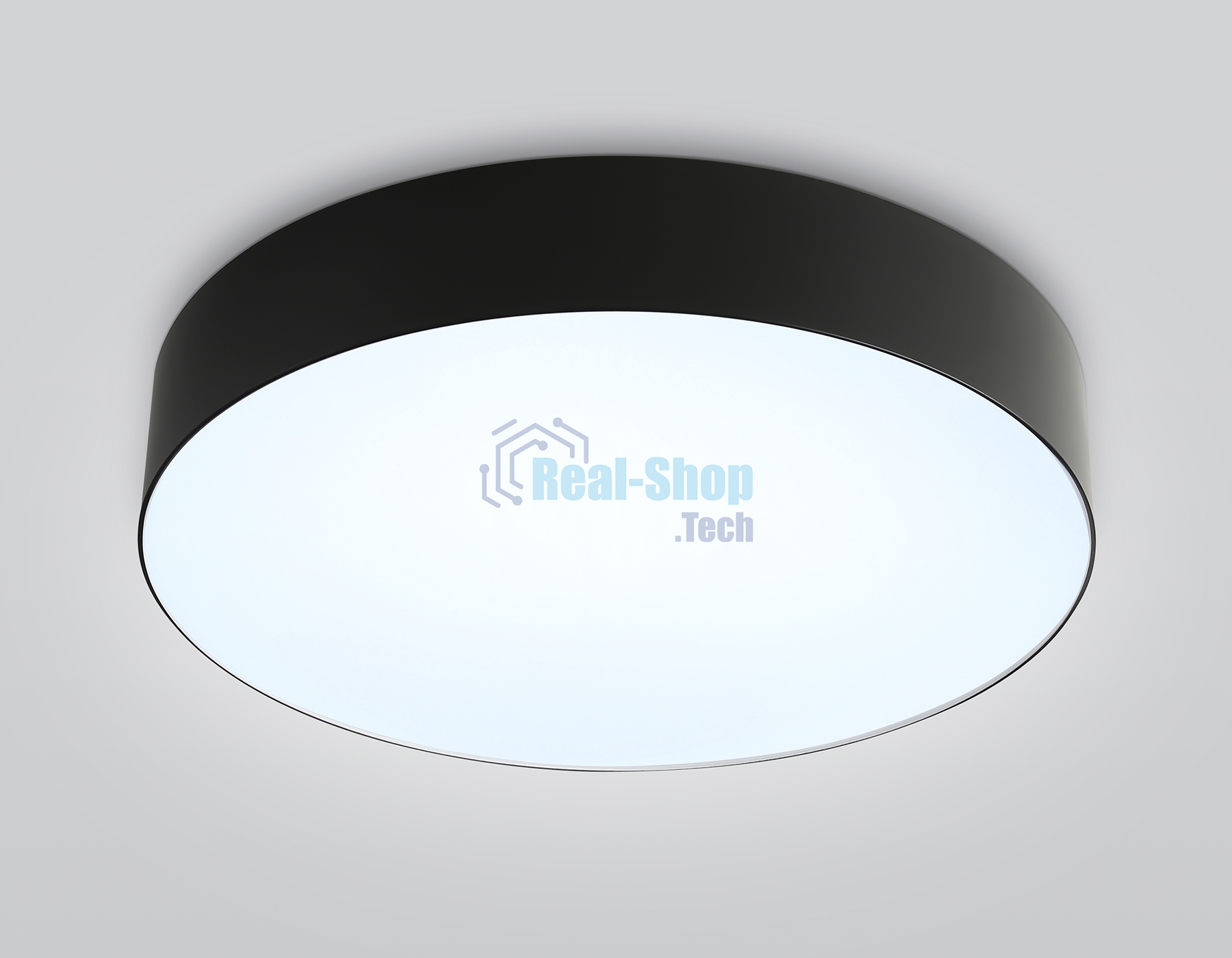Потолочный светодиодный светильник Ambrella light FZ1360 BK черный IP20 40W 3000-6500K 390*80 (ПДУ ИК)