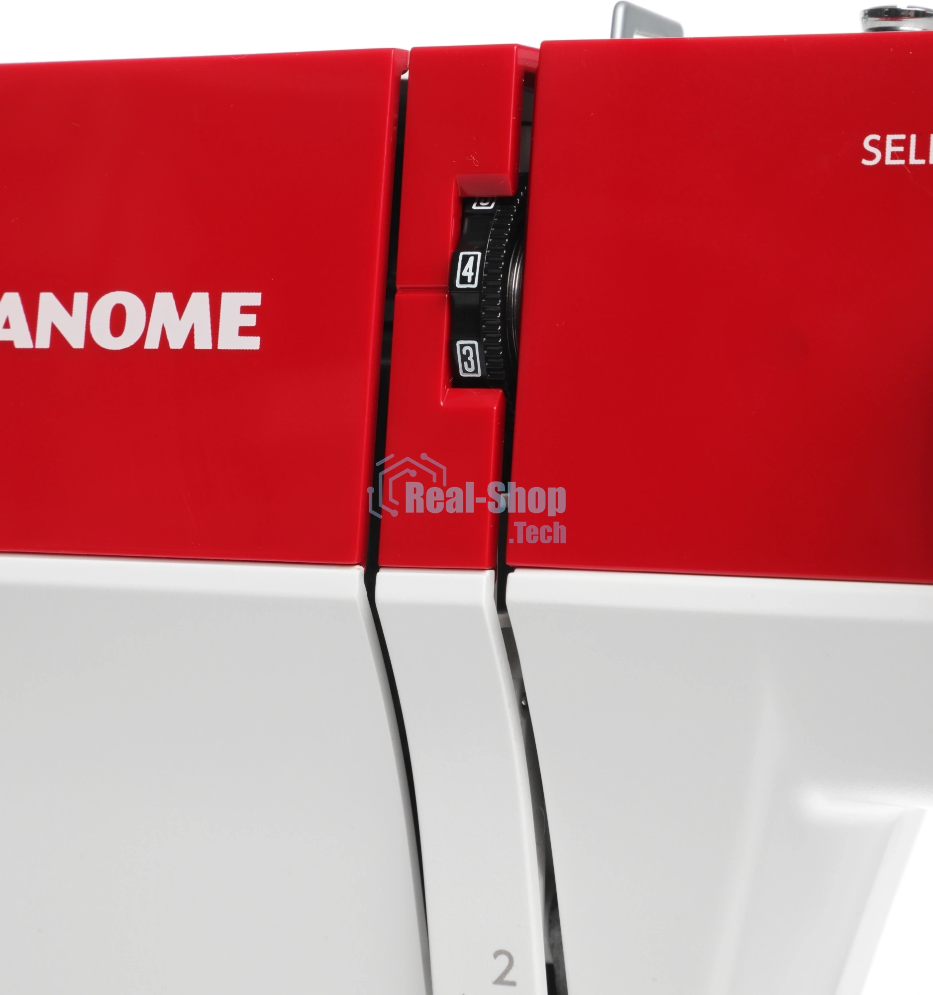 Швейная машина Janome 1522RD белый/красный, электромеханическая, вертикальный качающийся, 25 операций, петля автомат