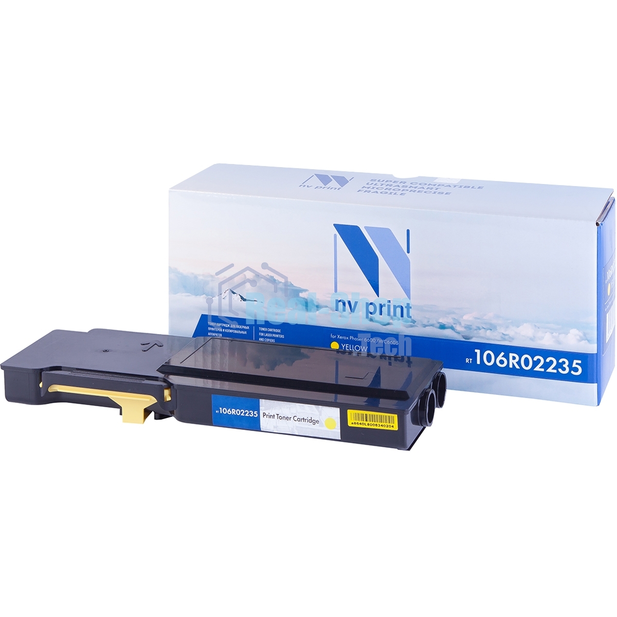 Картридж лазерный NVPrint совместимый Xerox 106R02235 Yellow для Phaser 6600/WC6605 (6000k)