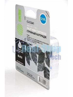 Картридж струйный Cactus CS-CC641 №121XL черный (18 мл.) для HP DJ D1663/D2563/D2663/D5563/F2423/F2483
