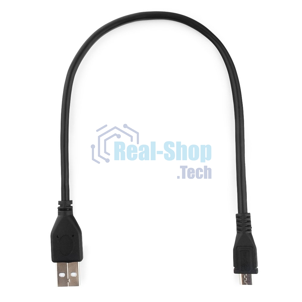 Кабель USB 2.0 Pro Gembird/Cablexpert AM/microBM 5P, 0.3м, экран, черный, пакет CCP-mUSB2-AMBM-0.3M