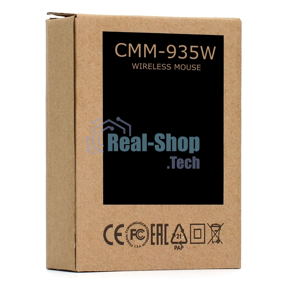 Мышь беспроводная Crown CMM-935W черный, 1600 dpi, радиоканал, USB, кнопки - 6