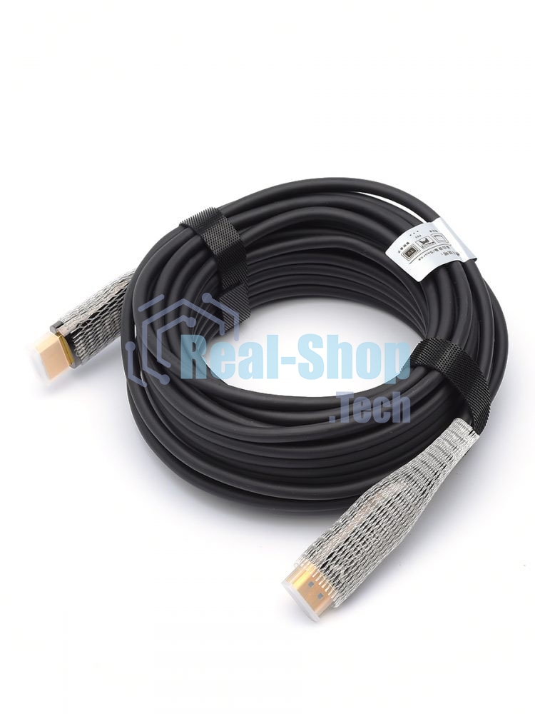 Кабель HDMI 10 м (HIGH speed, Metal gold, Optical) 8K VER 2.1 Кабель HDMI 10 м (HIGH speed, Metal gold, Optical) 8K VER 2.1