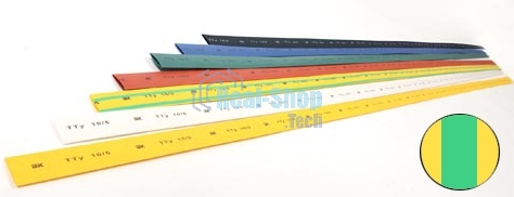 Трубка термоусадочная ТТУ 12/6 желт./зел. 1м IEK UDRS-D12-1-K52