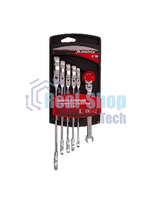 Набор ключей комбинированных Matrix, трещоточных шарнирных 6шт